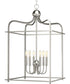 Assembly Hall 6-Light Coastal Pendant Light Brushed Nickel