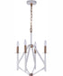 The Reserve 4-Light Foyer Matte White / Satin Brass
