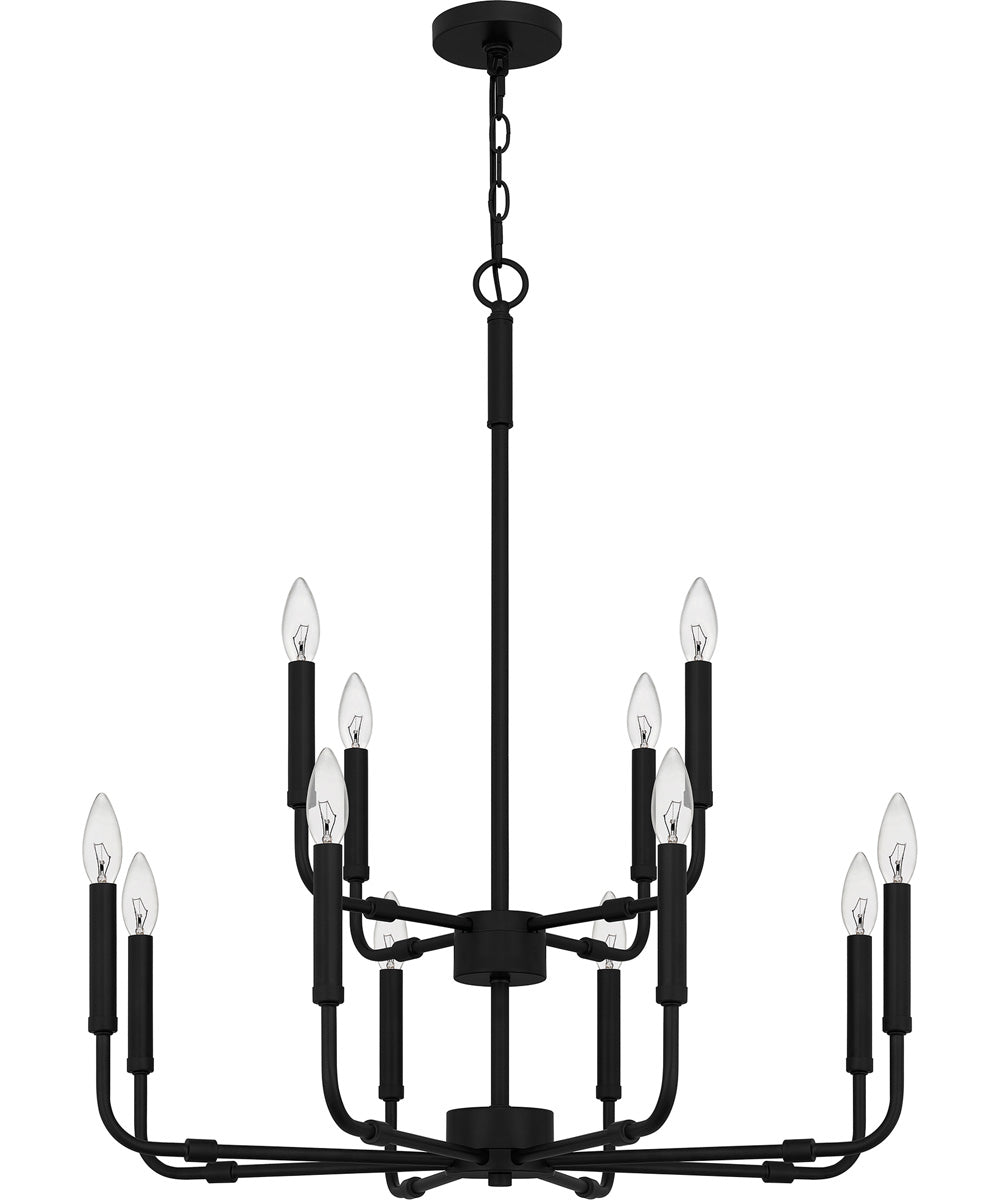 Abner 12-light Chandelier Matte Black