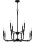 Abner 12-light Chandelier Matte Black