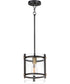 Capitol 1-Light Pendant Black / Antique Brass