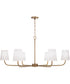 Brody 6-Light Chandelier Aged Brass