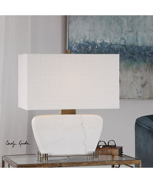 Genessy White Marble Table Lamp