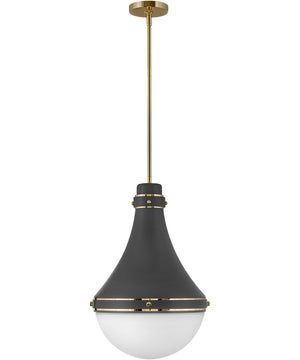 Oliver 1-Light Medium Pendant in Dark Matte Grey