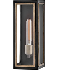 Shaw 1-Light Medium Wall Mount Lantern in Black