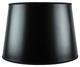 16"W x 11"H Black Parchment Gold-Lined Floor Lampshade