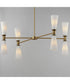 Krevat 8-Light Chandelier Black / Natural Aged Brass