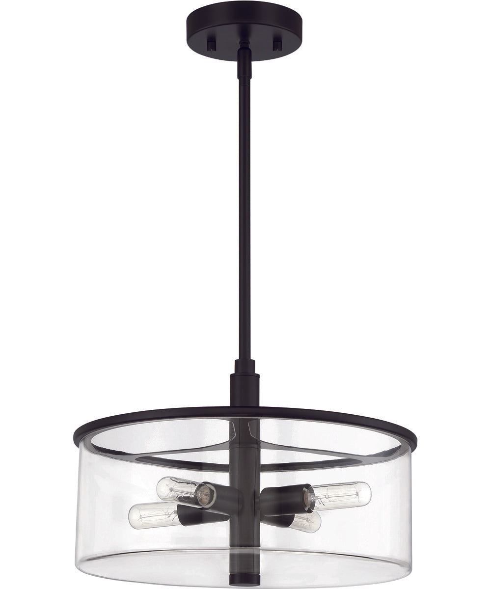 Hailie 4-Light Pendant Flat Black