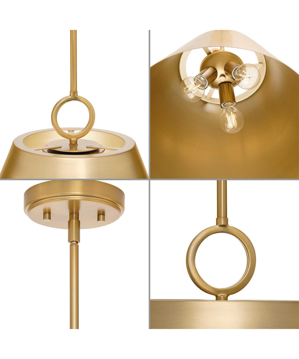Parkhurst 3-Light New Traditional Metal Pendant Light Brushed Bronze