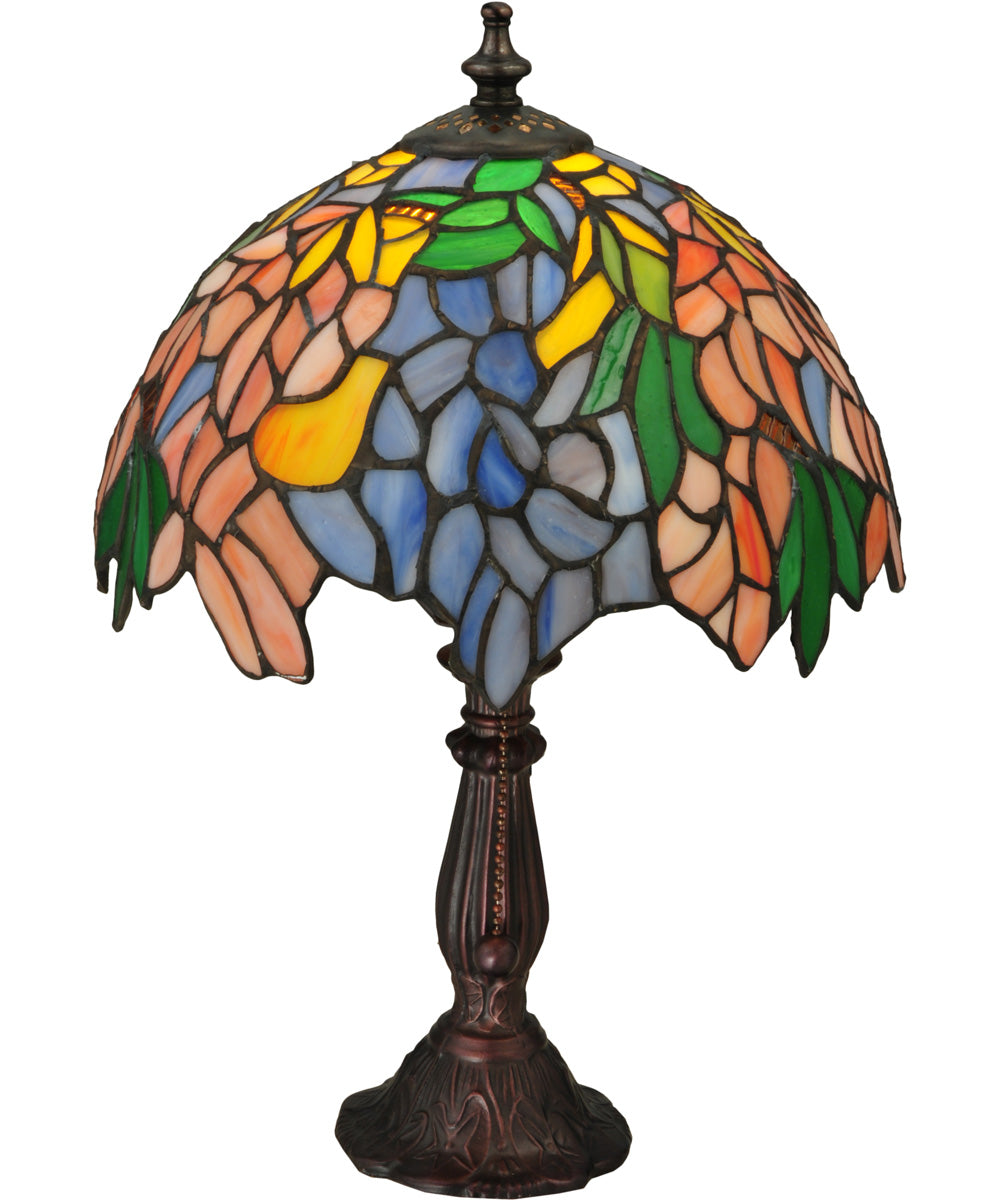 15"H Tiffany Laburnum 1-Light Accent Lamp Bronze