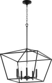 21"W Gabriel 5-light Nook Chandelier Noir