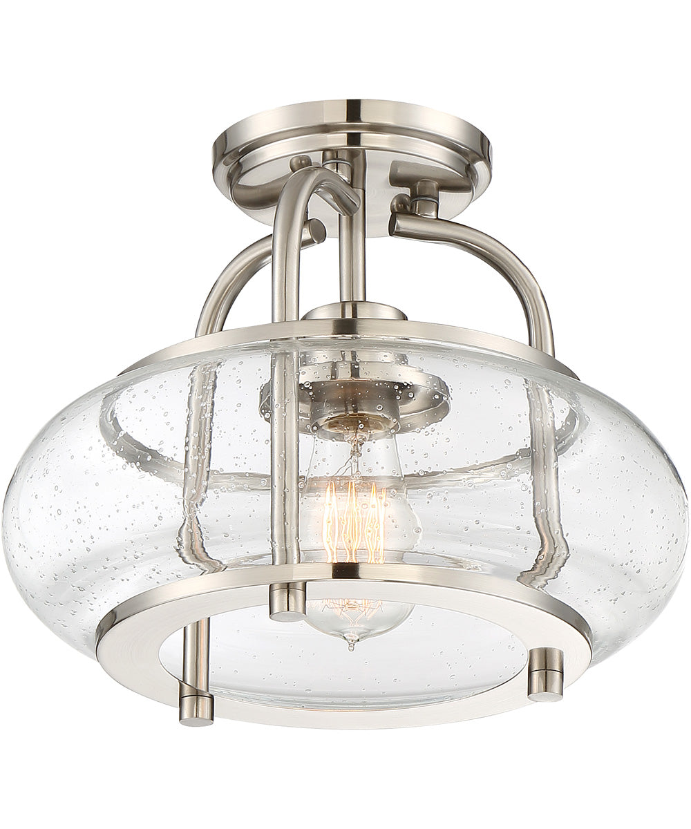 Trilogy Small 1-light Semi Flush Mount Brushed Nickel