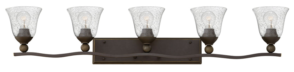 46"W Bolla 5-Light Bath Five Light in Olde Bronze with Clear Seedy
