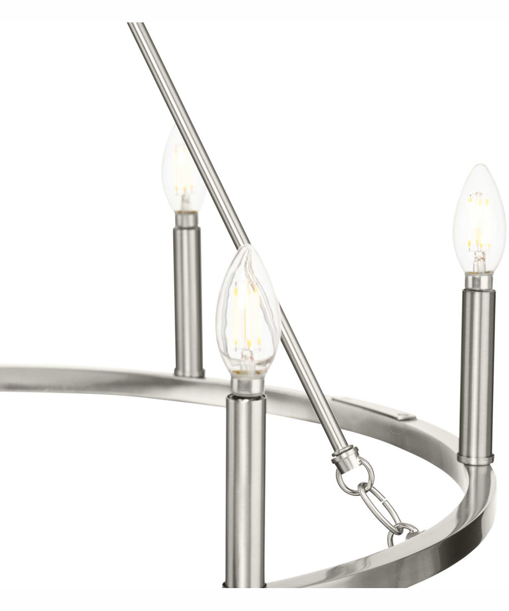 Gilliam 6-Light New Traditional Chandelier Brushed Nickel