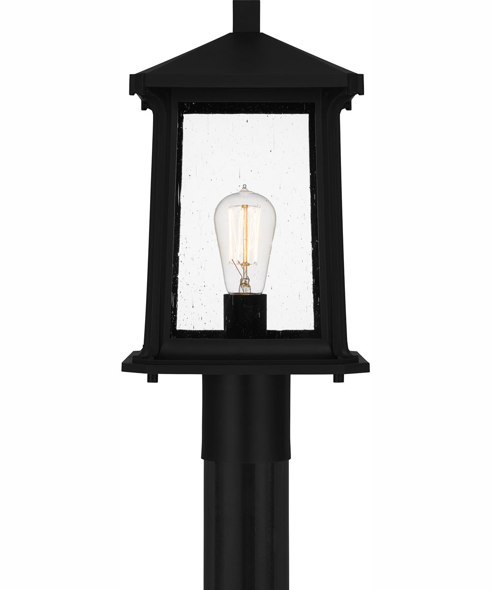 Satterfield Large 1-light Outdoor Post Light  Coastal Armour Matte Black