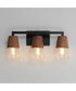 Carpenter 3-Light Bath Vanity Walnut / Black
