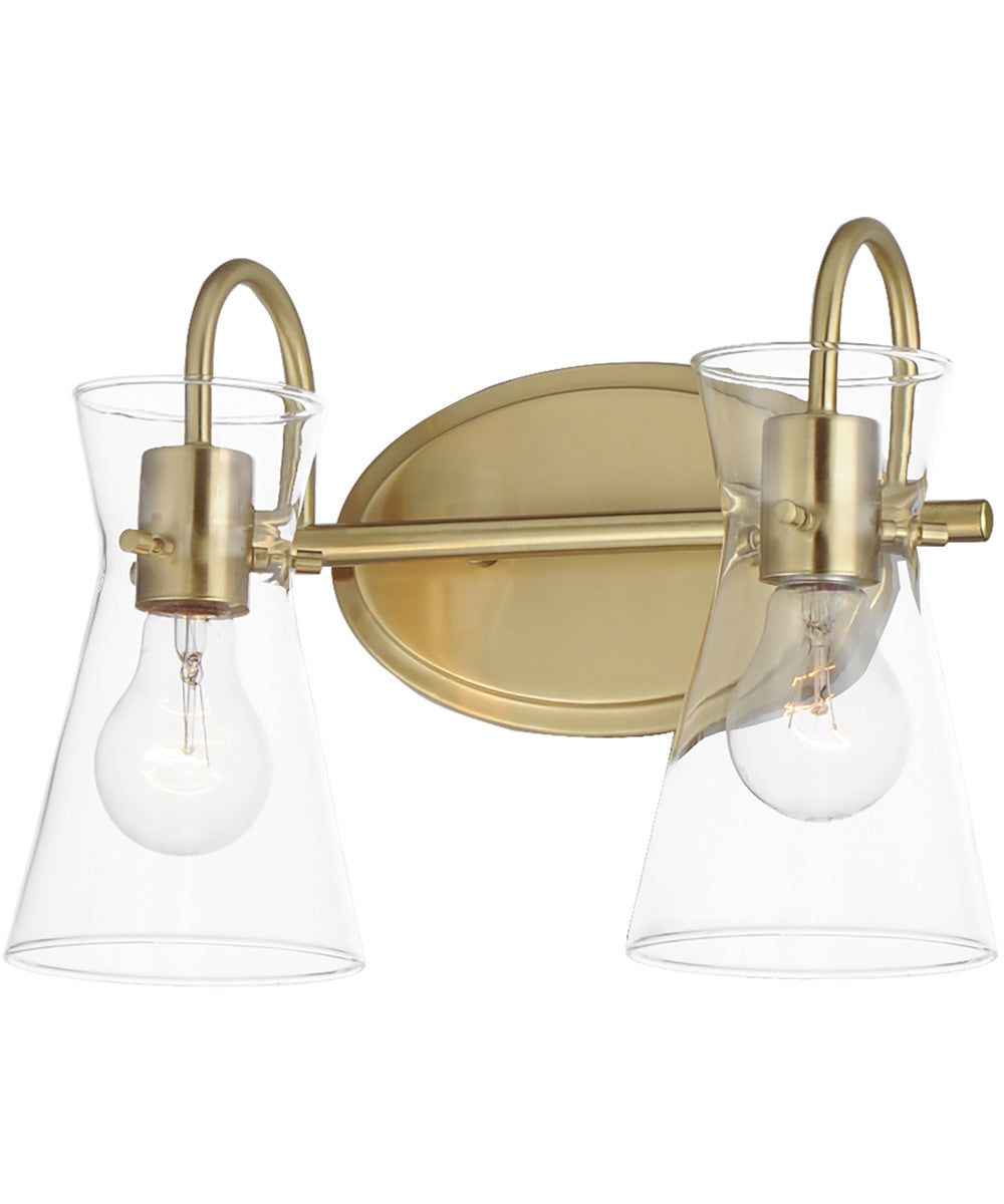 Ava 2-Light Bath Vanity Natural Aged Brass