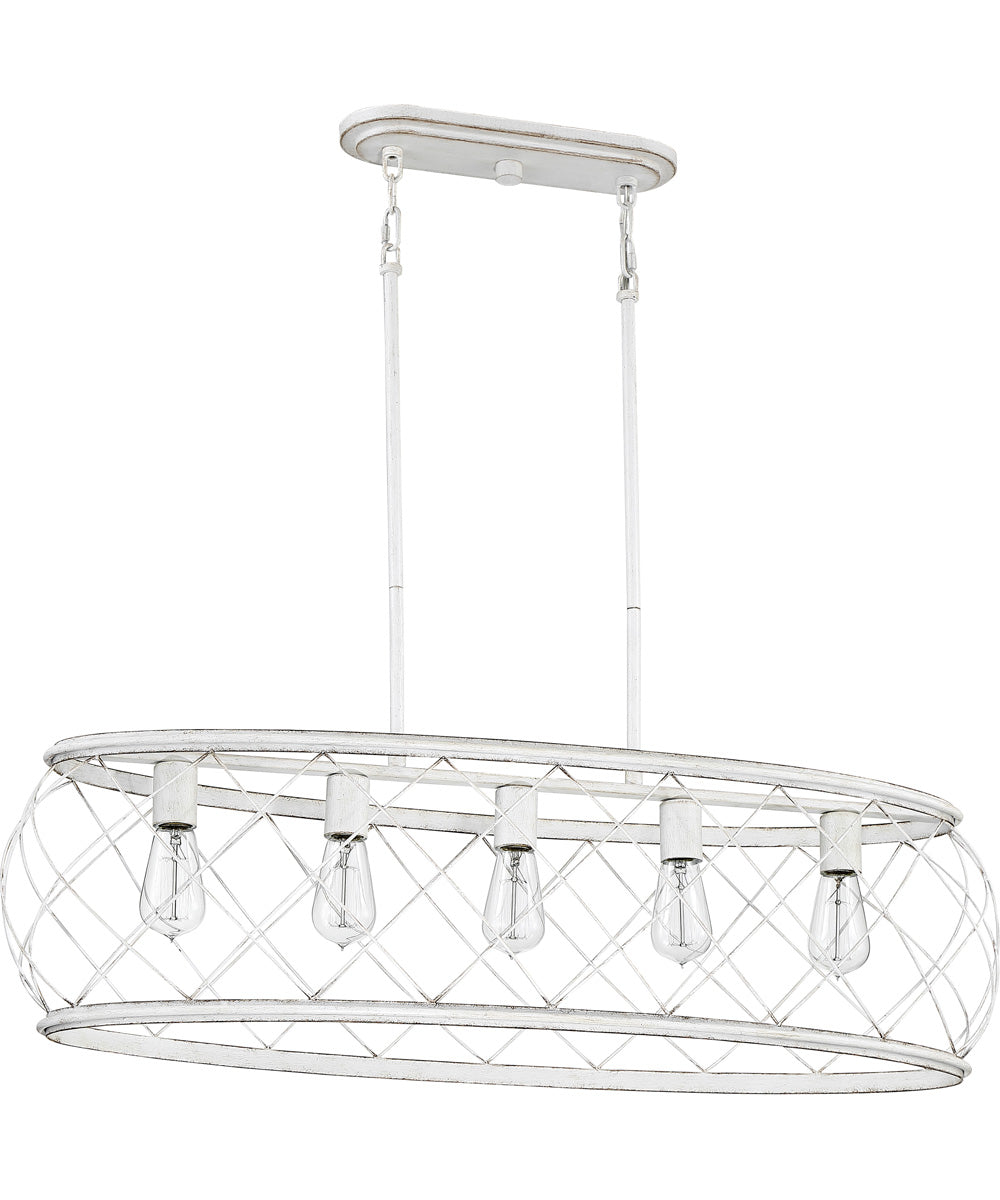 Dury 5-light Island Light Antique White