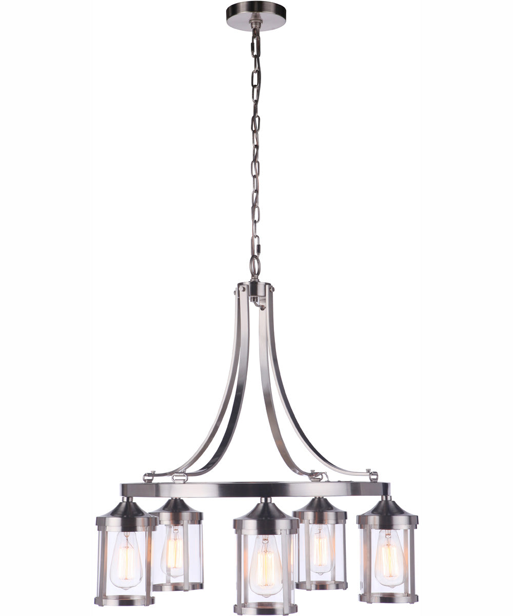 Elliot 5-Light Chandelier Brushed Polished Nickel