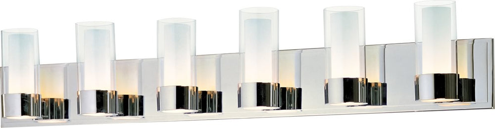 40"W Silo 6-Light Bath Vanity With LED Bulbs Polished Chrome