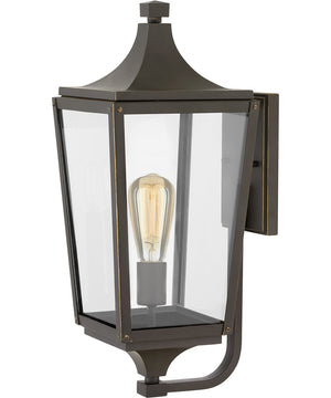Jaymes 1-Light Medium Outdoor Wall Mount Lantern in Oil Rubbed Bronze