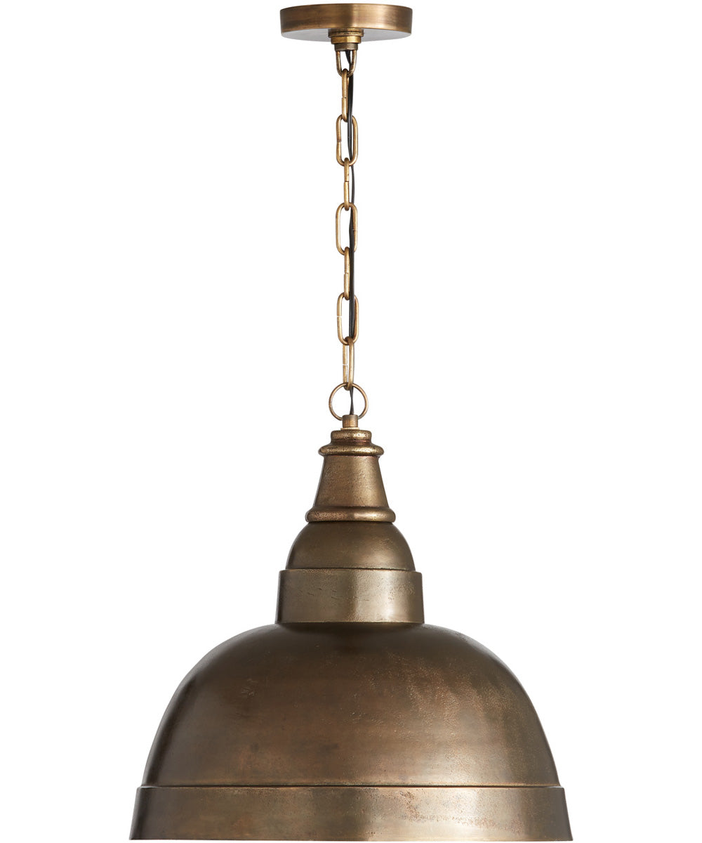1-Light Pendant In Oxidized Brass