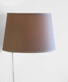 16"W Floating Shade Plug-In Wall Light White Fabric