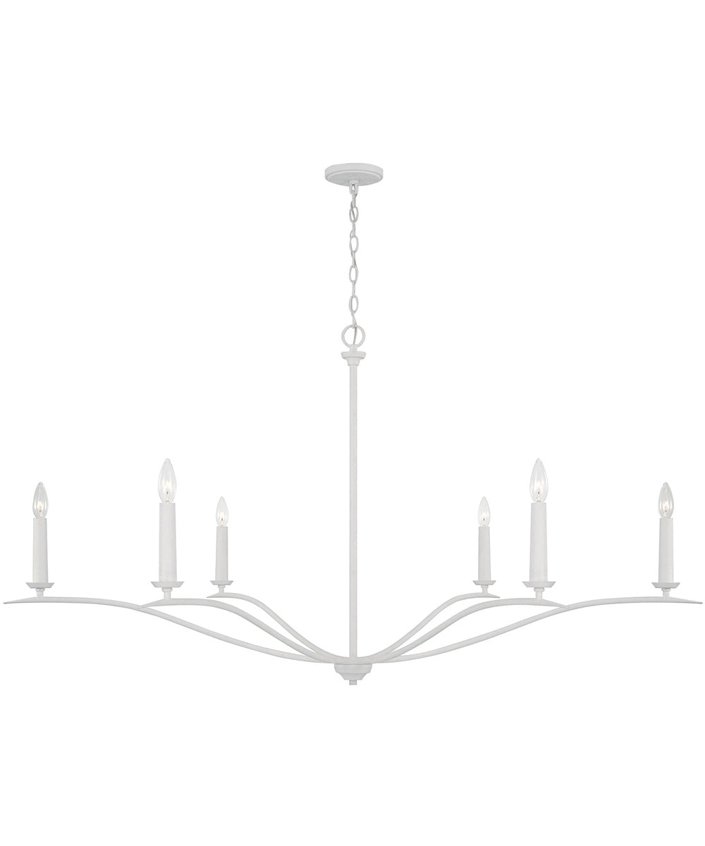 Grady 6-Light Chandelier Textured White