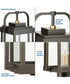 Walcott  1-Light  with Brasstone Accents Clear Glass Transitional Outdoor Post Light Antique Bronze