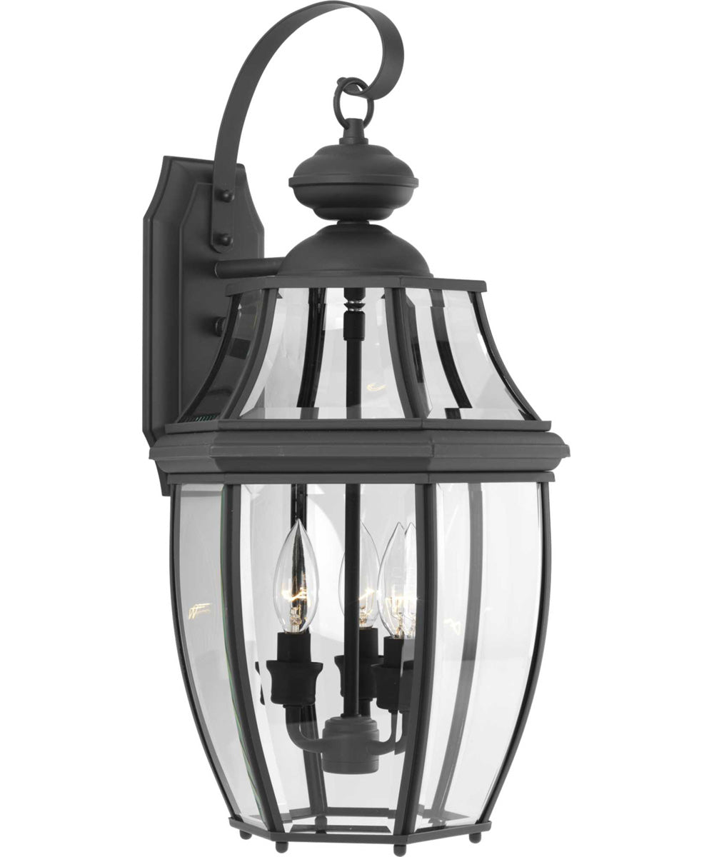 New Haven 3-Light Large Wall Lantern Textured Black