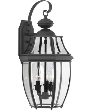 New Haven 3-Light Large Wall Lantern Textured Black