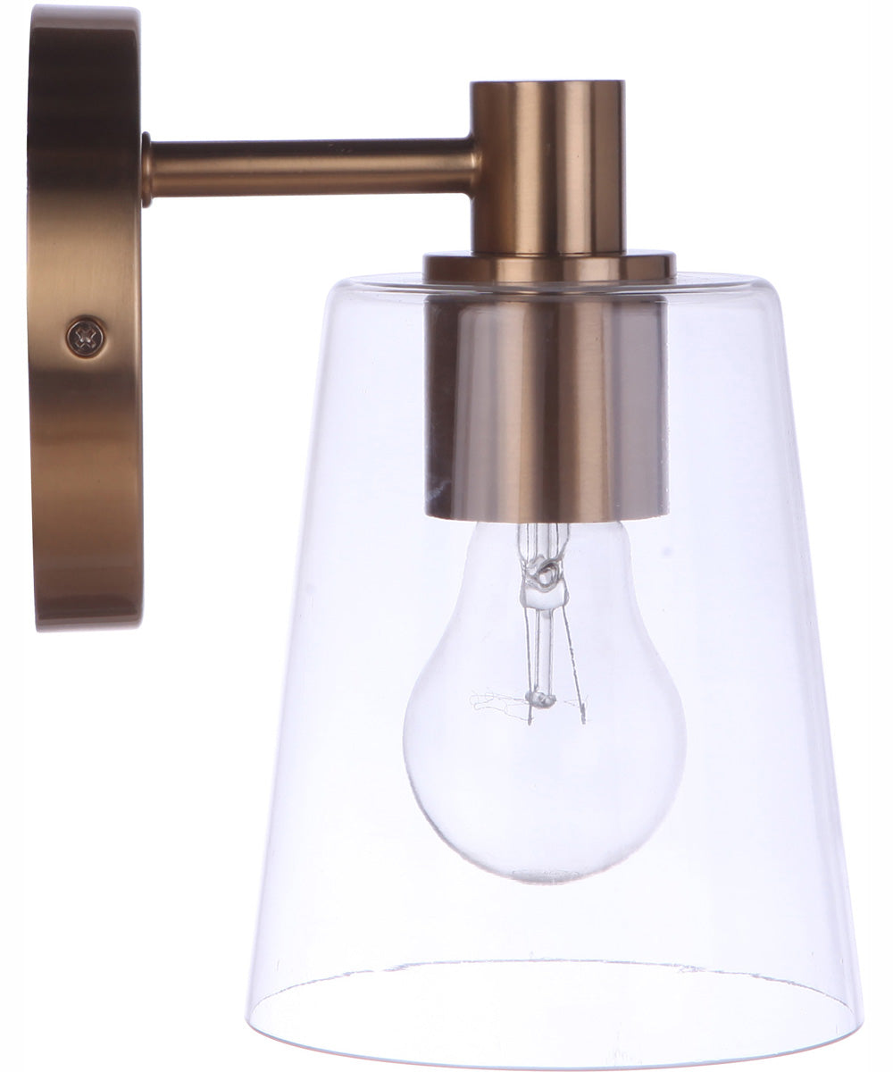 Emilio 1-Light Wall Sconce Satin Brass