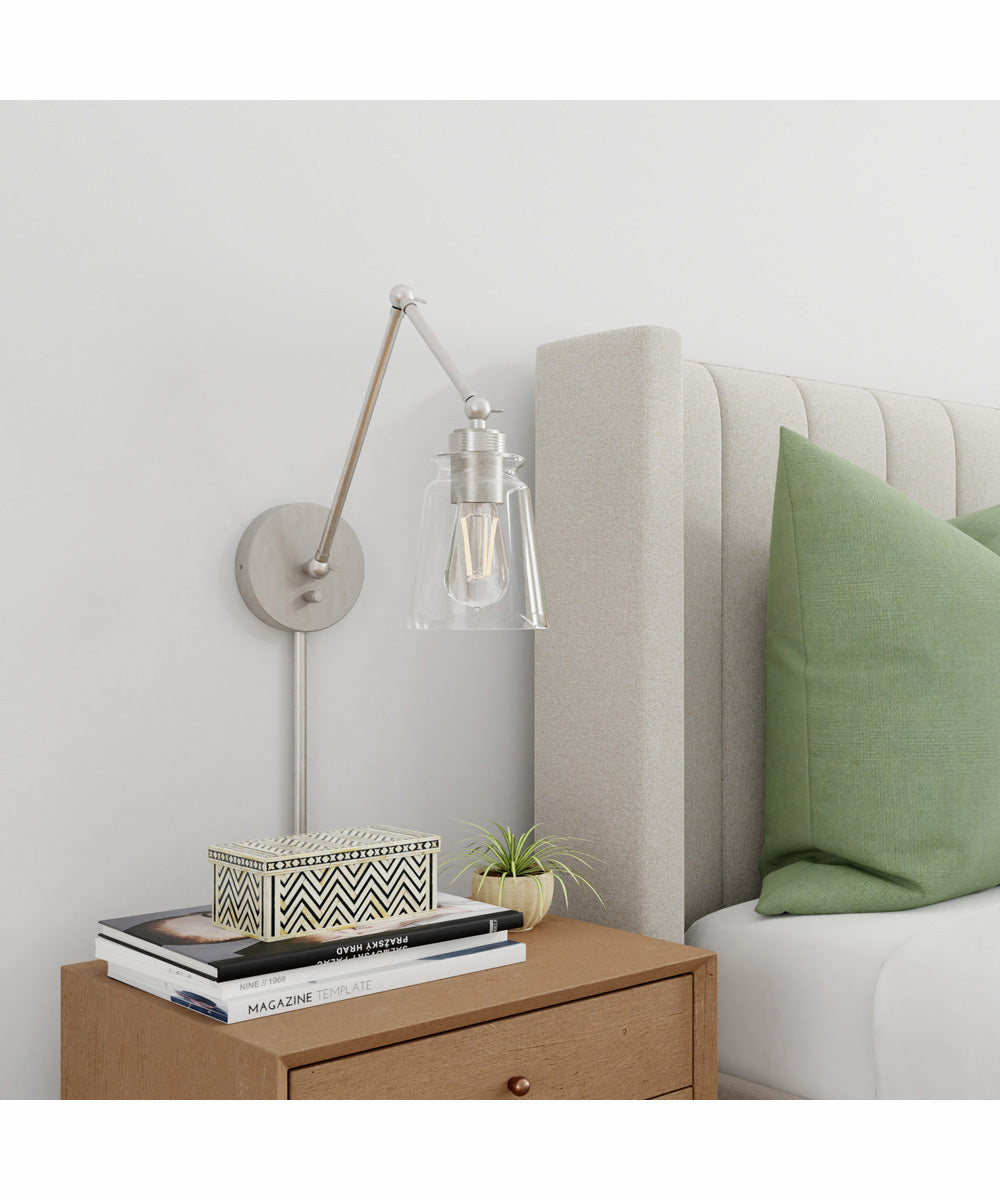 Profile 1-Light Plug In Sconce Brushed Nickel, 5"W