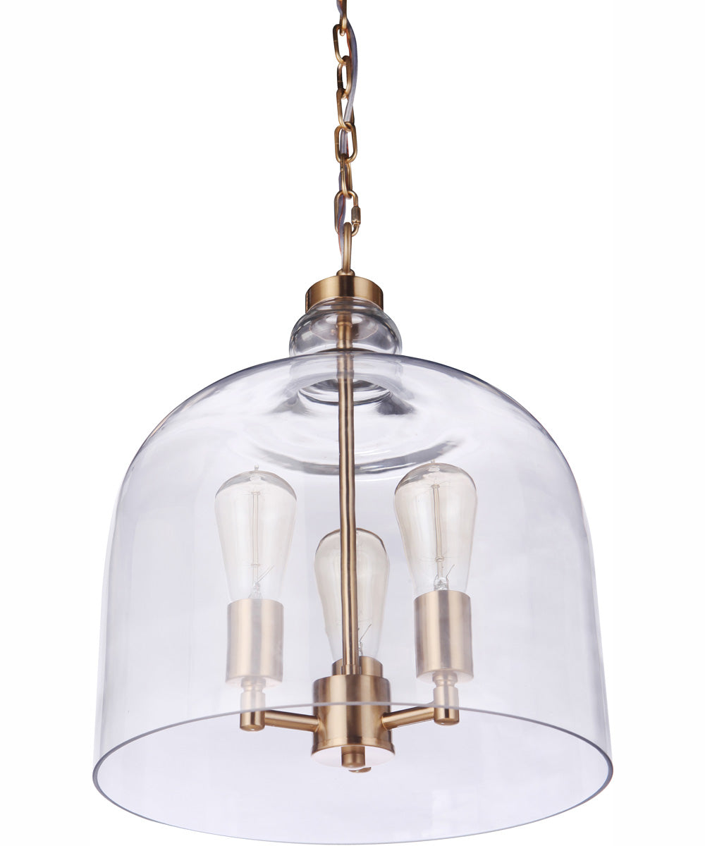 Jackson 3-Light Pendant Satin Brass