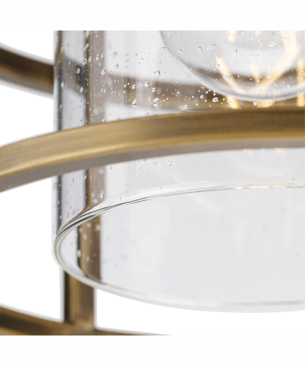 Burgess 1-Light Modern Farmhouse Flush Mount Aged Bronze