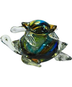 Colorful Sea Turtle Handcrafted Art Glass Figurine