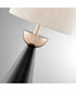 Oriela 1-Light Table Lamp Black/Gold/Linen Fabric Shade