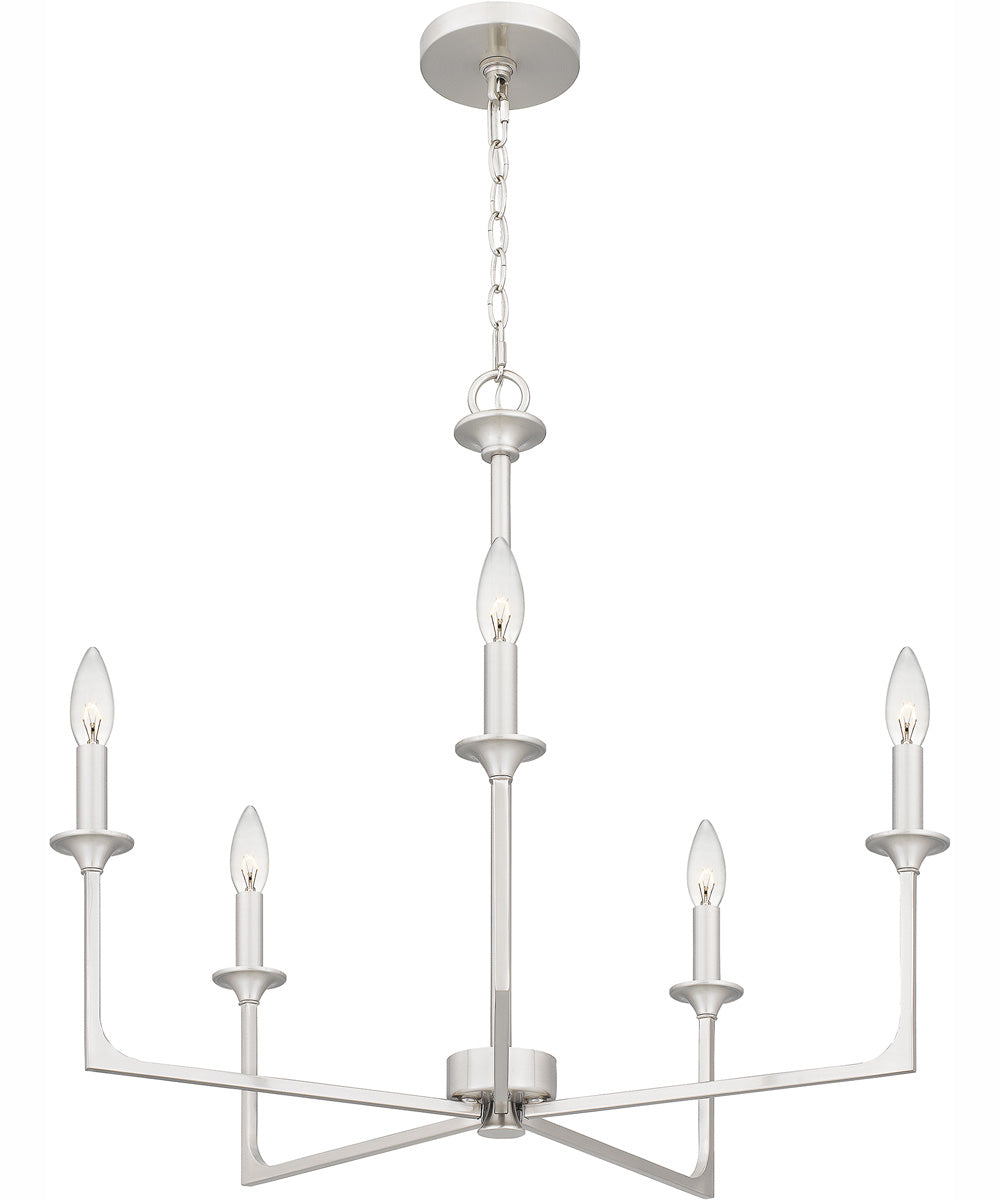 Prescott 5-light Chandelier Brushed Nickel