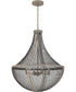 Hallie 4-light Pendant Distressed Grey Wood