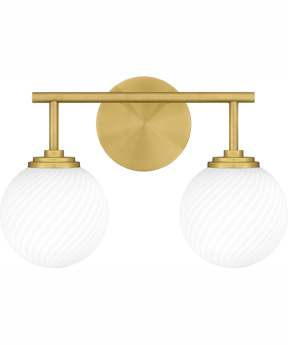 Eloise Medium 2-light Bath Light Aged Brass
