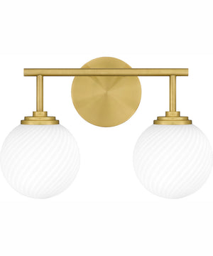 Eloise Medium 2-light Bath Light Aged Brass
