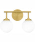 Eloise Medium 2-light Bath Light Aged Brass