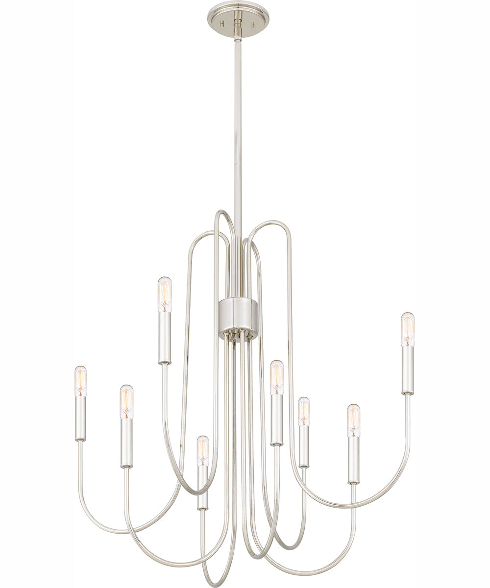 Cabry 8-light Chandelier Polished Nickel