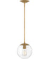 Warby 1-Light Small Pendant in Heritage Brass