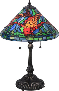 25"H Tiffany Koi Table Lamp