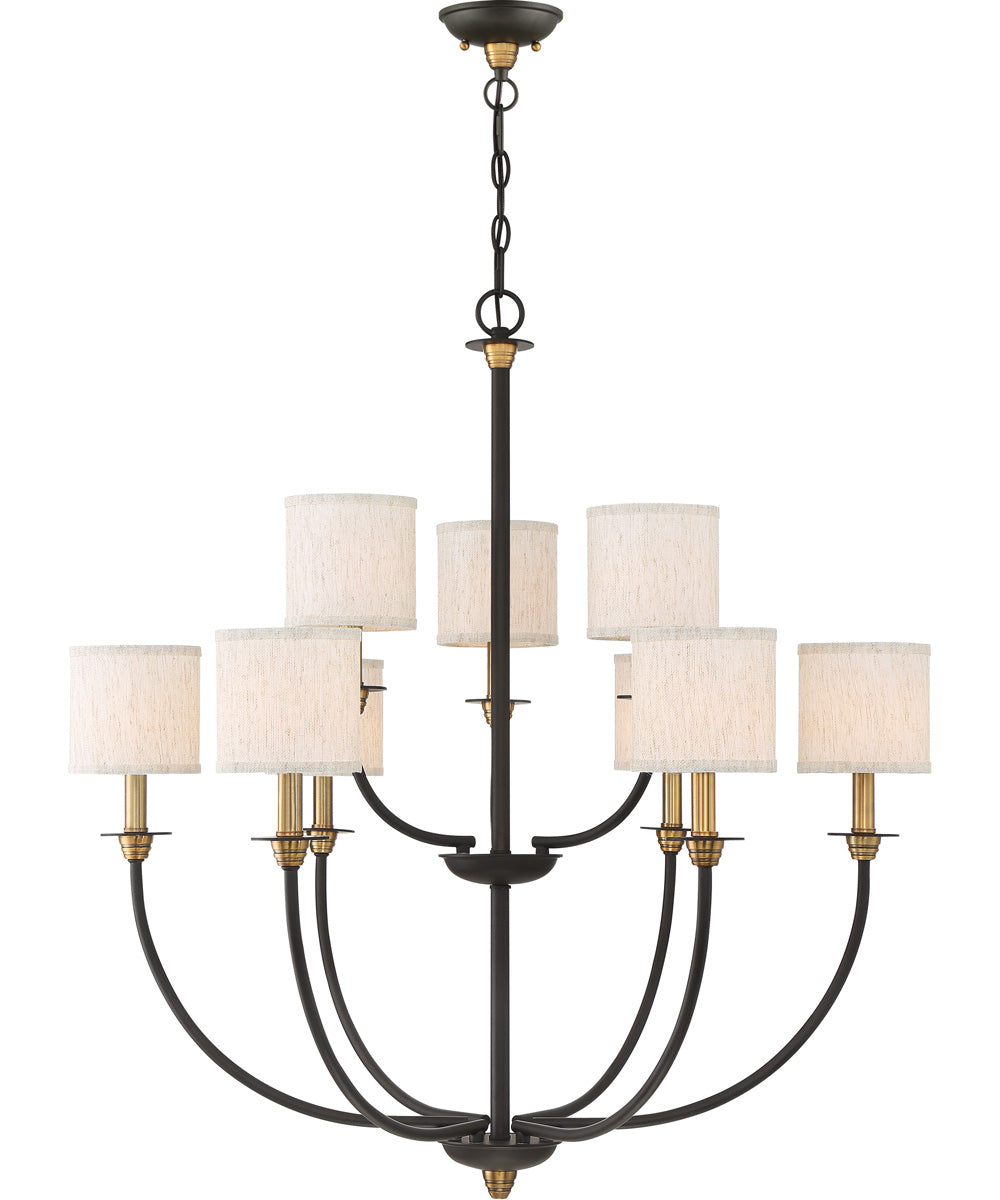 Audley 9-light Chandelier Old Bronze