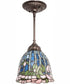 8" Wide Tiffany Flowering Lotus Mini Pendant