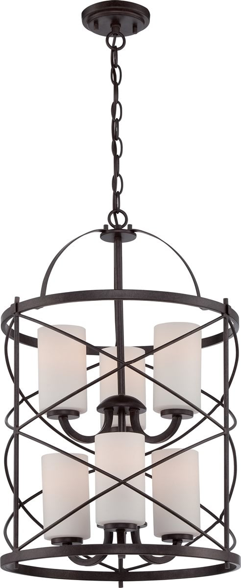 16"W Ginger 6-Light Chandelier Old Bronze