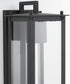 Hunt 1-Light Outdoor Wall Mount Rain or Shine - Black with Clear Glass