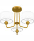 Quoizel Semi-Flush Mount Large 3-light Semi Flush Mount Painted Brass